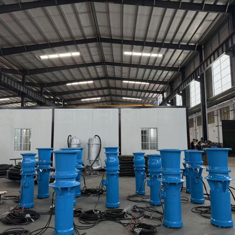 Bơm chìm hướng trục 45kW với lưu lượng 1300 m³/h và đầu 8m để thoát nước dòng chảy cao