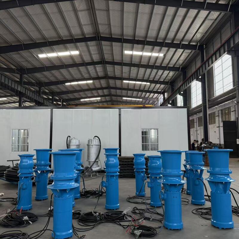 Bơm chìm hướng trục 45kW với lưu lượng 1300 m³/h và đầu 8m để thoát nước dòng chảy cao