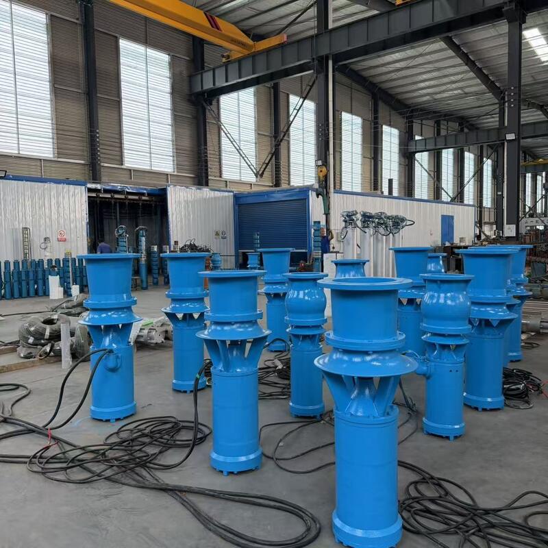 Bơm chìm hướng trục 45kW với lưu lượng 1300 m³/h và đầu 8m để thoát nước dòng chảy cao