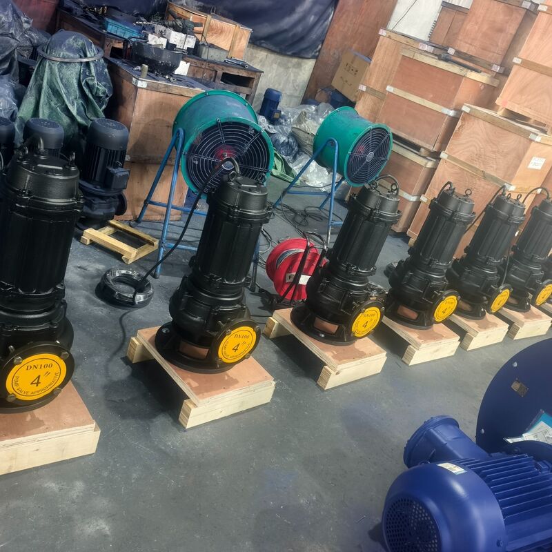 Máy bơm nước thải ngầm 100WQ80-20-7.5kW với dòng chảy 80m3/h, đầu 20m và động cơ 7,5kW để thoát nước thải
