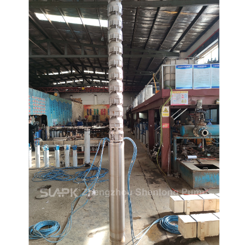 Bơm chìm bằng thép không gỉ 140 kW với cột áp 220 m và lưu lượng 136 m³/h cho ứng dụng giếng sâu
