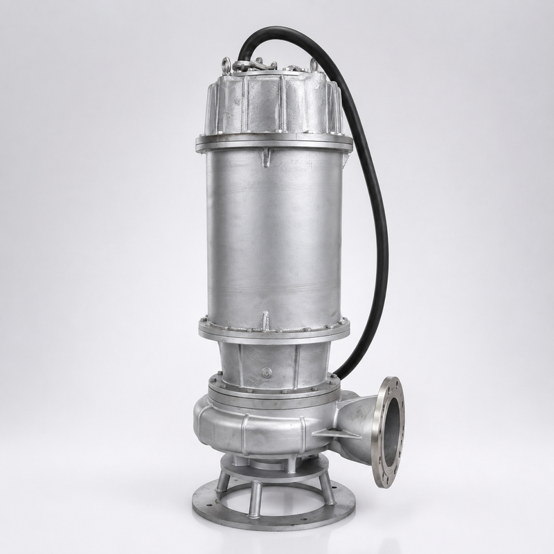Bơm chìm xử lý nước thải bằng thép không gỉ 316 với lưu lượng 1000 m³/h và trục bằng thép không gỉ Duplex 2205 cho nước thải