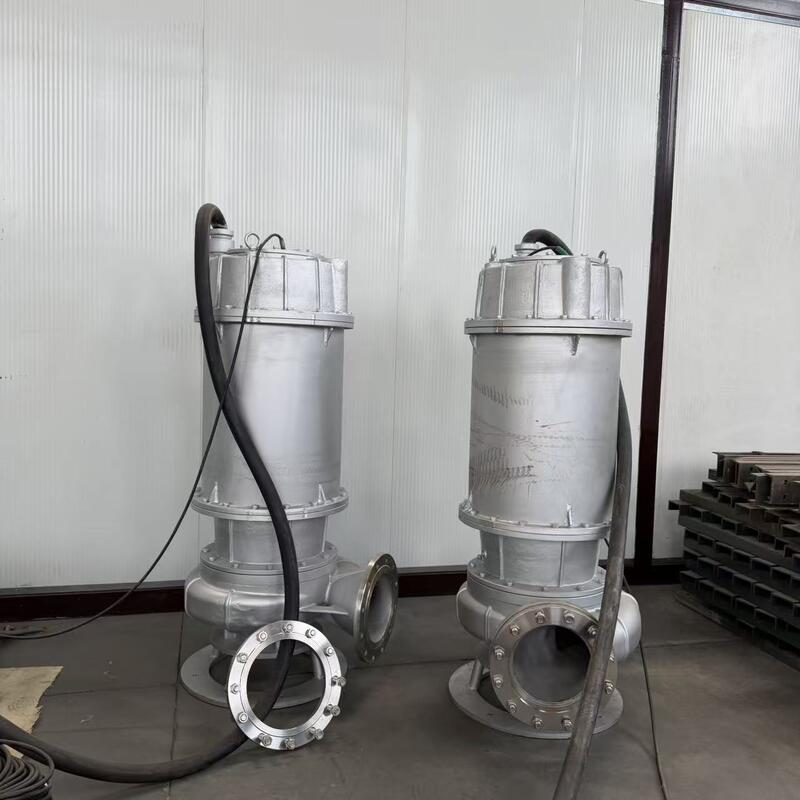 Bơm chìm xử lý nước thải bằng thép không gỉ 316 với lưu lượng 1000 m³/h và trục bằng thép không gỉ Duplex 2205 cho nước thải