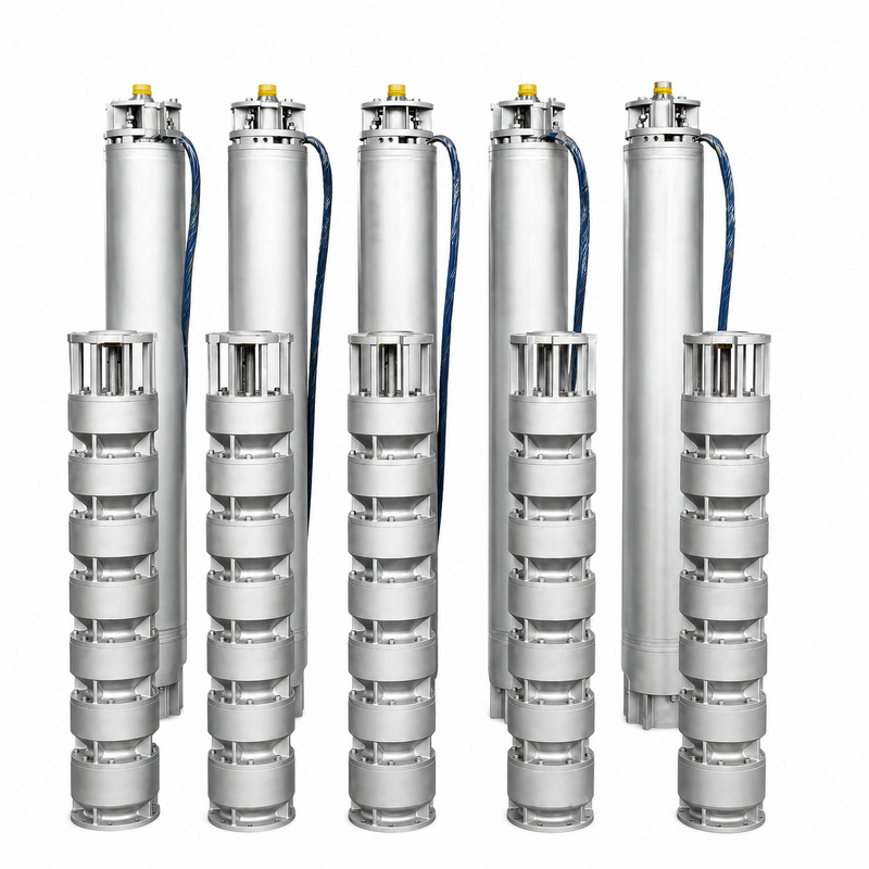Bơm chìm nước biển bằng thép không gỉ 75KW với lưu lượng 300 m3/h cho ứng dụng giếng sâu