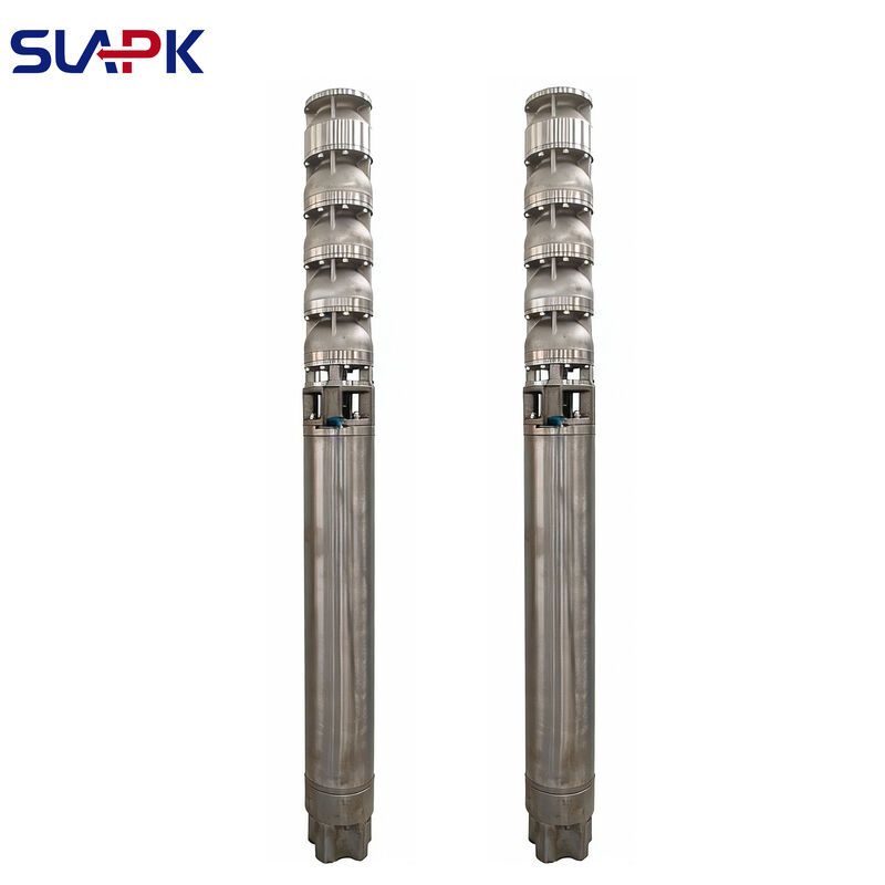 Bơm chìm giếng khoan bằng thép không gỉ với lưu lượng 252 m³/h, cột áp 170 m và công suất 185 kW