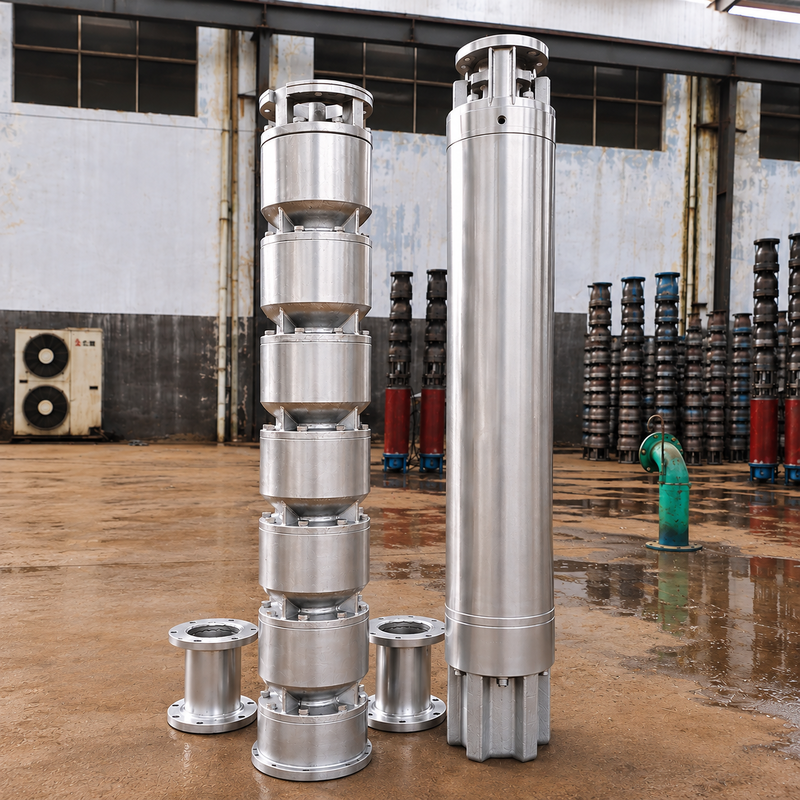 200QJH150-150-110kW Máy bơm giếng sâu thép không gỉ Lưu lượng cao, bơm đầu cao cho giếng sâu và hệ thống nước kỹ thuật
