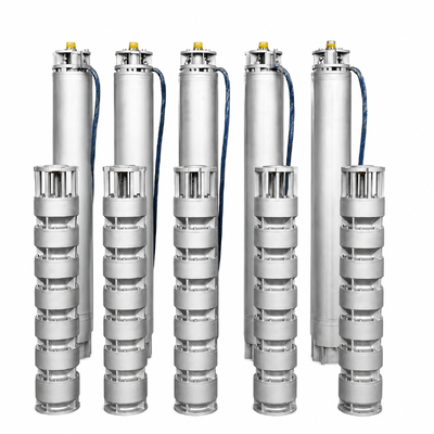 Máy bơm chìm giếng sâu 6 inch bằng thép không gỉ 2205 với lưu lượng 15 m³/h và cột áp 180m